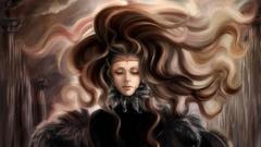 Fantasy dark black longhair