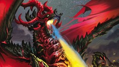 Fantasy fire Dragons fire-breathing