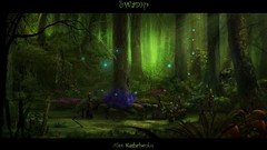 Fantasy Green swamp matte digital art fantasy art