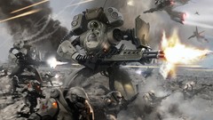 Fantasy Guns explosions warfare mecha sci-fi action