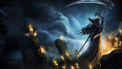 Fantasy lich splash skull