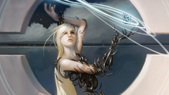 Fantasy magic female gathering