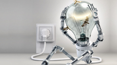 Fantasy man lightbulb Art