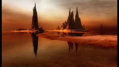 Fantasy red 3d clouds