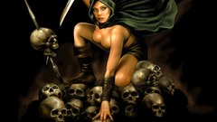 Fantasy skulls warrior dark