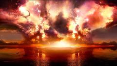 Fantasy sun fire burn artwork fortunately