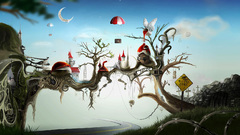 Fantasy Trees paint bubbles