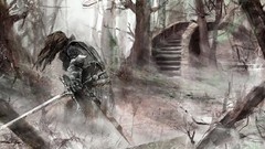 Fantasy Warriors digital art fantasy art marshland