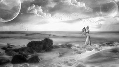 Fantasy water 3d angels 3d art fantasy art skyscapes 3D girls