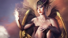 Fantasy wings angel tears cry right Angelic