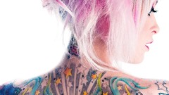 Fantasy woman tattoos pink hair myspace