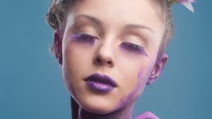 Fashion model painted body