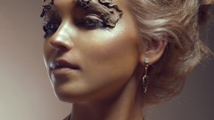 Fashion model painted body