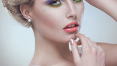 Fashion model painted body