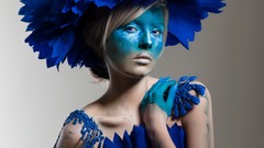 Fashion model painted body