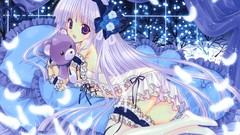 Feathers anime girls nanase aoi teddy bears scans