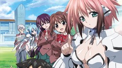 Feathers chains blue hair pink hair long hair anime girls green 