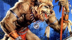 Feathers Wolves amulet fantasy art Clyde Caldwell