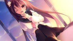 Feet Anime school uniforms seifuku animal ears Kanora