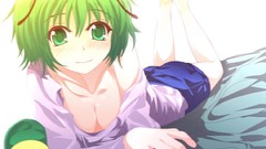 Feet antenna Shorts faces shirts blush barefoot green eyes 
