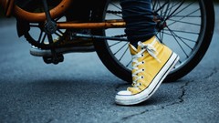 Feet Shoes Converse Bicycles All Star yellow shoes body parts