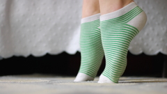 Feet socks depth of