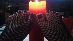 Feet Wax Candles fishnet