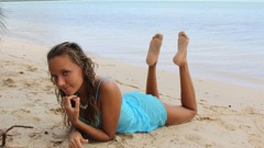 Feet woman Beaches blondes barefoot X-Art magazine Clover 