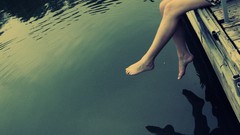 Feet woman breath legs ignite