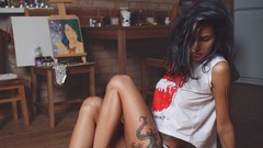 Feet woman Dragons legs tattoos Aleksandra Wydrych Aleksandr 