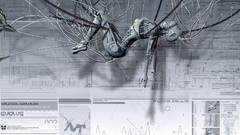 Female robot graphic