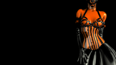 Fetish latex gas masks