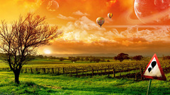 Fields artwork hot air