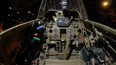 Fighter wing inside airplane