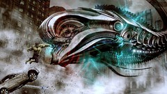 Fighting concept art artwork alien life forms Hulk (comic 