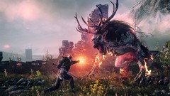 Fighting the witcher Geralt the witcher 3 wild hunt video games 