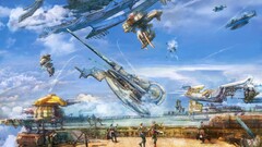 Final Fantasy XII Ashe Final Fantasy Airships sky clouds