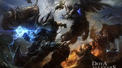 Fire clouds magic wings Monsters lighting drake fan art Dota 