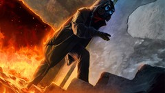 Fire coat flames masks gas masks romantically apocalyptic Mr. 