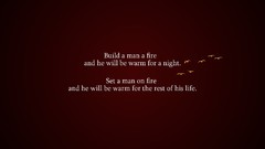 Fire dark Birds Typography funny wisdom minimalistic black 