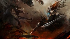 Fire dark War weapons Monsters fight hero claws lava Jaws 