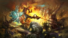 Fire Dragons Monsters Warriors Tigers Swords action Dota 