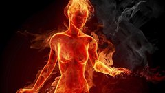 Fire Elemental woman abstract