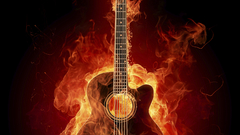 Fire flame Music hot guitare