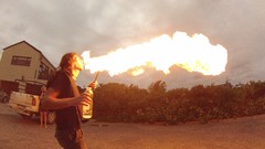 Fire flames Dark Clouds fire-breathing gopro wide-angle 