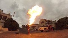 Fire flames Dark Clouds fire-breathing gopro wide-angle 