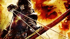 Fire flames dragons dogma Archers video games bow (weapon)