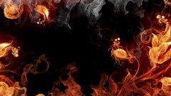 fire Flowers digital art cgi swirls shapes flame painter