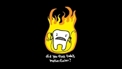 Fire funny teeth black