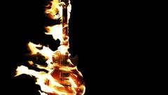 Fire guitars black background